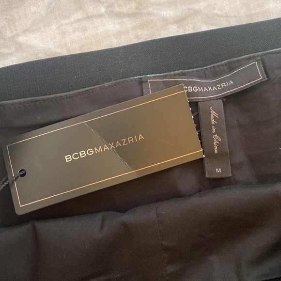 Black Leather BCBG Skirt - Picture 2 of 3